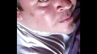 Sucking off a heavy black cock